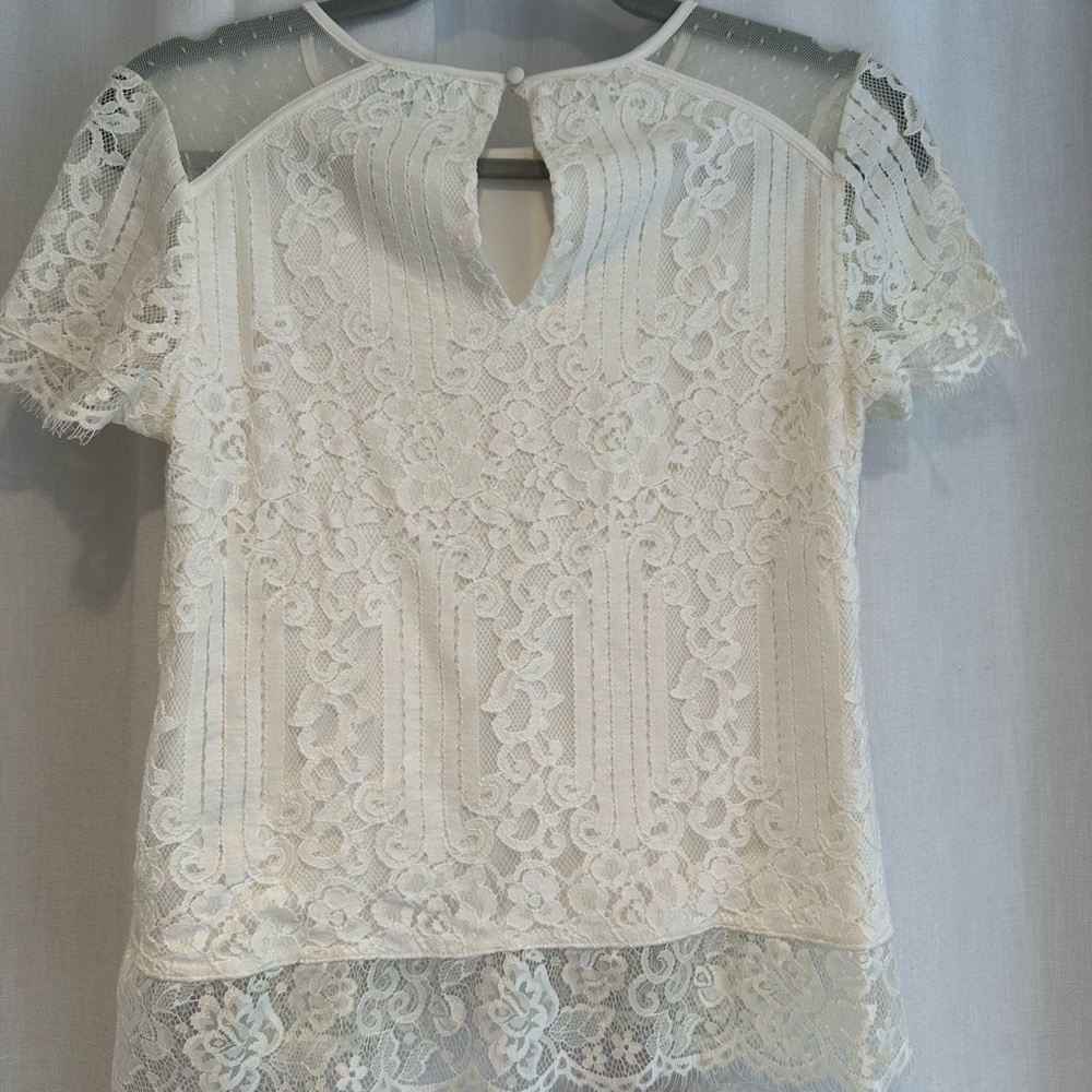 Express White Lace Blouse - Picture 5 of 7